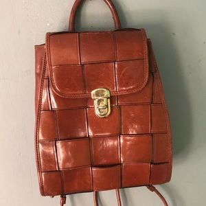 Brown backpack purse